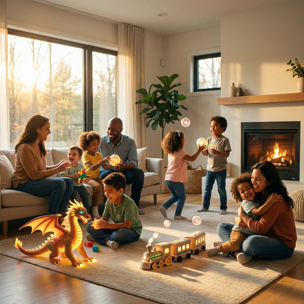 Families playing together